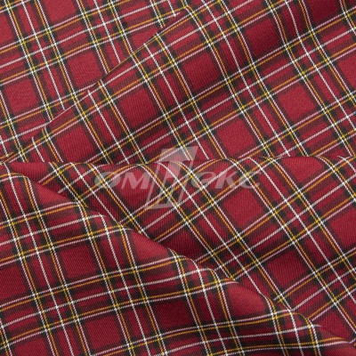 Ткань костюмная клетка 24379 2012, 230 гр/м2, шир.150см, цвет бордовый/бел/жел - купить в Ставрополе. Цена 539.74 руб.