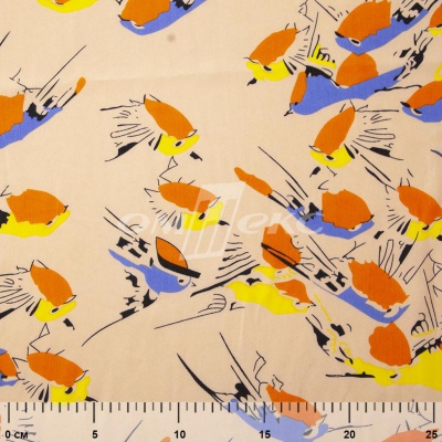 Плательная ткань "Софи" 14.1, 75 гр/м2, шир.150 см, принт птицы - купить в Ставрополе. Цена 241.49 руб.