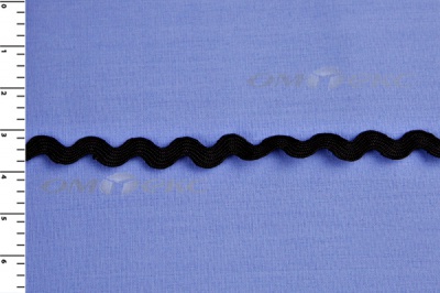Тесьма плетеная "Вьюнчик"/черный - купить в Ставрополе. Цена: 48.11 руб.