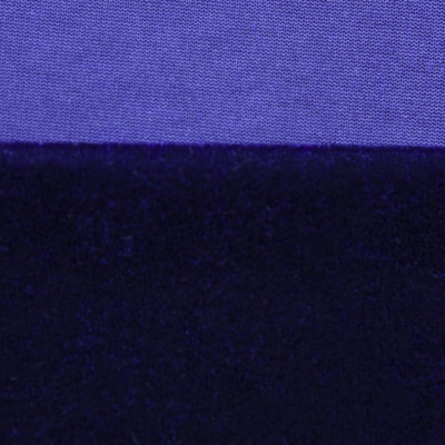 Бархат стрейч №14, 240 гр/м2, шир.160 см, (2,6 м/кг), цвет т.синий - купить в Ставрополе. Цена 740.88 руб.