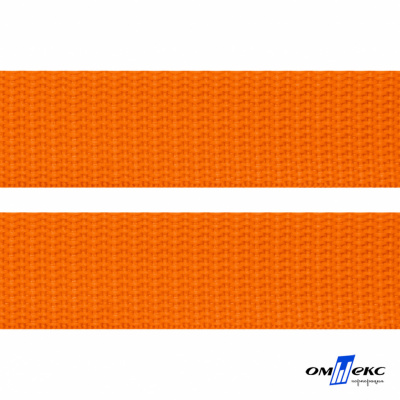 Оранжевый- цв.523 -Текстильная лента-стропа 550 гр/м2 ,100% пэ шир.25 мм (боб.50+/-1 м) - купить в Ставрополе. Цена: 405.80 руб.