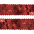 Тесьма с пайетками 3, шир. 20 мм/уп. 25+/-1 м, цвет красный - купить в Ставрополе. Цена: 778.19 руб.