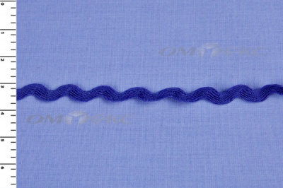 Тесьма плетеная "Вьюнчик"/синий - купить в Ставрополе. Цена: 40.72 руб.