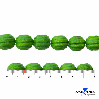 0309-Бусины деревянные "ОмТекс", 16 мм, упак.50+/-3шт, цв.019-зеленый - купить в Ставрополе. Цена: 62.22 руб.