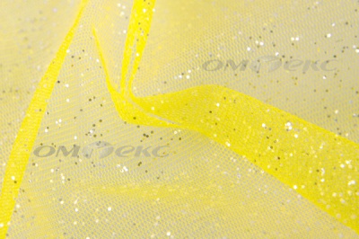 Сетка Глиттер, 40 гр/м2, шир.160см, цвет жёлтый - купить в Ставрополе. Цена 163.01 руб.