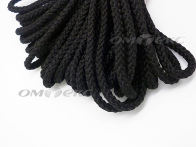 Шнур В-035 4 мм круп.плетение 100 м черный - купить в Ставрополе. Цена: 156.40 руб.