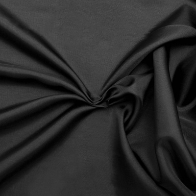Ткань подкладочная 220T, TR 55/45, черный/Black 85 г/м2, шир.145 см. - купить в Ставрополе. Цена 211.66 руб.