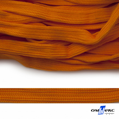 Шнур плетеный (плоский) d-12 мм, (уп.90+/-1м), 100% полиэстер, цв.267 - оранжевый - купить в Ставрополе. Цена: 8.62 руб.