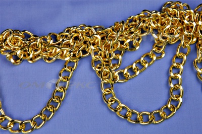 Цепь металл декоративная №11 (17*13) золото (10+/-1 м)  - купить в Ставрополе. Цена: 1 341.87 руб.