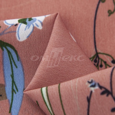 Плательная ткань "Фламенко" 2.1, 80 гр/м2, шир.150 см, принт растительный - купить в Ставрополе. Цена 311.05 руб.