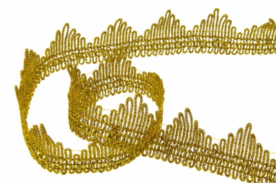 Тесьма металлизированная 8204, шир. 40 мм/уп. 13,7+/-1 м, цвет золото - купить в Ставрополе. Цена: 420.42 руб.