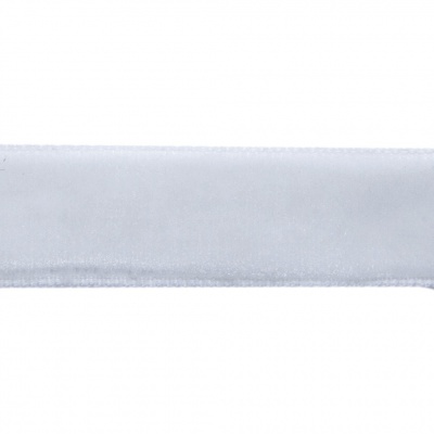 Лента бархатная нейлон, шир.12 мм, (упак. 45,7м), цв.01-белый - купить в Ставрополе. Цена: 457.61 руб.