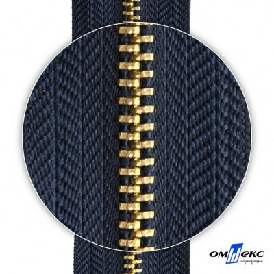 Молнии джинсовые металл т-4, 18 см латунь (YG), цв.- джинсовый синий (560) - купить в Ставрополе. Цена: 21.57 руб.