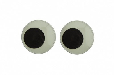 Глазки для игрушек, круглые, с бегающими зрачками, 40 мм/упак.20+/-2 шт, цв. -черно-белые - купить в Ставрополе. Цена: 158.73 руб.
