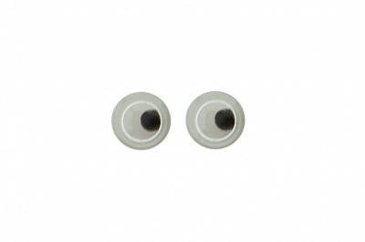 Глазки для игрушек, круглые, с бегающими зрачками, 3 мм/упак.100+/-5 шт, цв. -черно-белые - купить в Ставрополе. Цена: 25.40 руб.