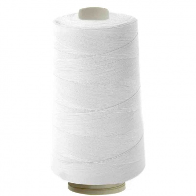 Швейные нитки (армированные) 28S/2, нам. 2 500 м, цвет белый - купить в Ставрополе. Цена: 148.95 руб.