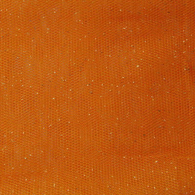 Сетка Глиттер, 24 г/м2, шир.145 см., оранжевый - купить в Ставрополе. Цена 117.24 руб.