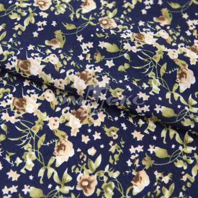 Плательная ткань "Фламенко" 1.1, 80 гр/м2, шир.150 см, принт растительный - купить в Ставрополе. Цена 243.96 руб.