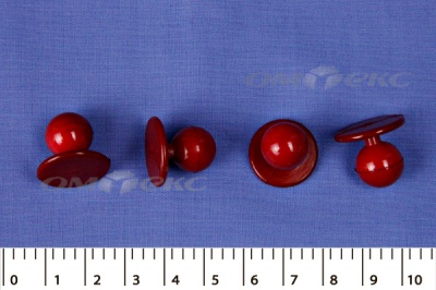 Пуговица поварская "Пукля", 10 мм, цвет красный - купить в Ставрополе. Цена: 2.28 руб.