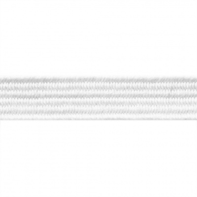 Резиновые нити с текстильным покрытием, шир. 6 мм (182 м/уп), цв.-белый - купить в Ставрополе. Цена: 705.59 руб.