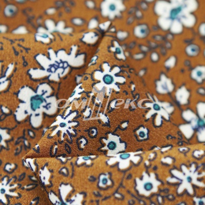 Плательная ткань "Фламенко" 11.1, 80 гр/м2, шир.150 см, принт растительный - купить в Ставрополе. Цена 239.03 руб.