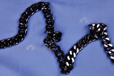 Цепь металл декоративная №9 (13,5*16,5) черная (10+/-1 м)  - купить в Ставрополе. Цена: 808.92 руб.