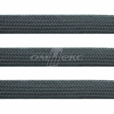 Шнур плетеный (плоский) d-12 мм, (уп.90+/-1м), 100% полиэстер, цв.272 - серый - купить в Ставрополе. Цена: 8.62 руб.