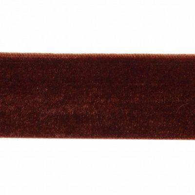 Лента бархатная нейлон, шир.25 мм, (упак. 45,7м), цв.120-шоколад - купить в Ставрополе. Цена: 981.09 руб.
