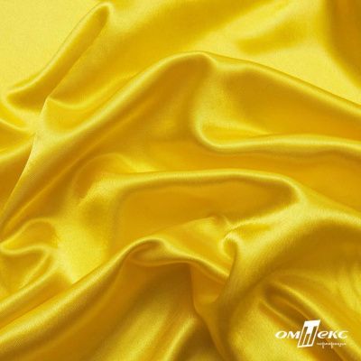 Поли креп-сатин 12-0643, 125 (+/-5) гр/м2, шир.150см, цвет жёлтый - купить в Ставрополе. Цена 157.15 руб.