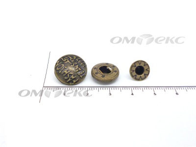 Кнопки металл 15 мм альфа антик с рис.№3  - купить в Ставрополе. Цена: 2.90 руб.