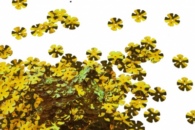 Пайетки "ОмТекс" россыпью,DOUBLE SIDED GOLD,цветок 14 мм/упак.50 гр, цв. 0460-золото - купить в Ставрополе. Цена: 80.93 руб.