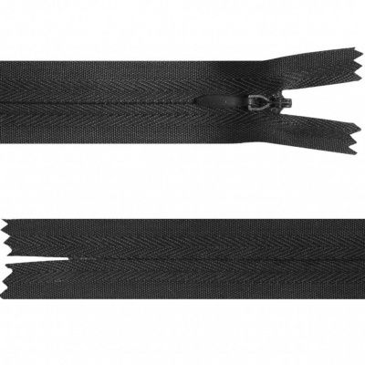 Молния потайная Т3, 60 см, хлопок, цвет чёрный - купить в Ставрополе. Цена: 10.13 руб.