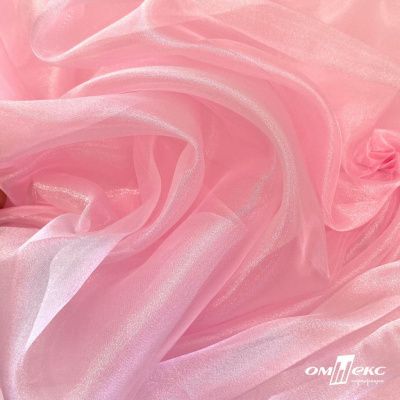 Ткань органза, 100% полиэстр, 28г/м2, шир. 150 см, цв. #47 розовая пудра - купить в Ставрополе. Цена 86.24 руб.