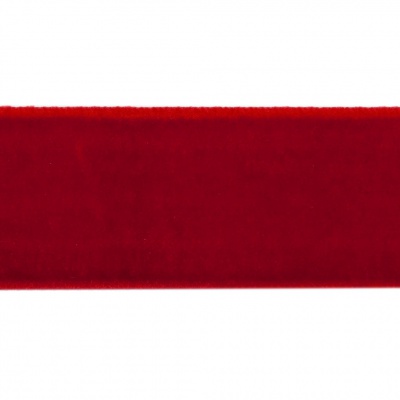 Лента бархатная нейлон, шир.25 мм, (упак. 45,7м), цв.45-красный - купить в Ставрополе. Цена: 981.09 руб.