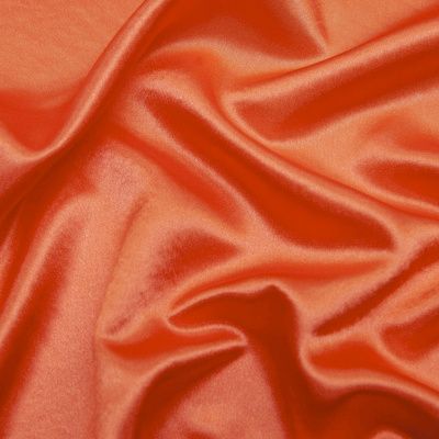 Поли креп-сатин 18-1445, 120 гр/м2, шир.150см, цвет оранжевый - купить в Ставрополе. Цена 157.15 руб.