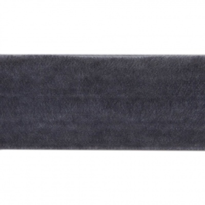 Лента бархатная нейлон, шир.25 мм, (упак. 45,7м), цв.189-т.серый - купить в Ставрополе. Цена: 981.09 руб.