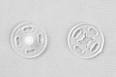 Кнопки пришивные пластиковые 13 мм, блистер 24шт, цв.-прозрачные - купить в Ставрополе. Цена: 62.27 руб.