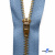 Молнии джинсовые металл т-5, 18 см латунь (YG), цв.-деним (231) - купить в Ставрополе. Цена: 22.80 руб.