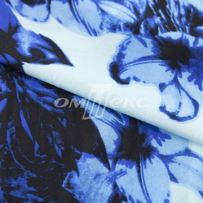 Плательная ткань "Фламенко" 19.1, 80 гр/м2, шир.150 см, принт растительный - купить в Ставрополе. Цена 241.49 руб.