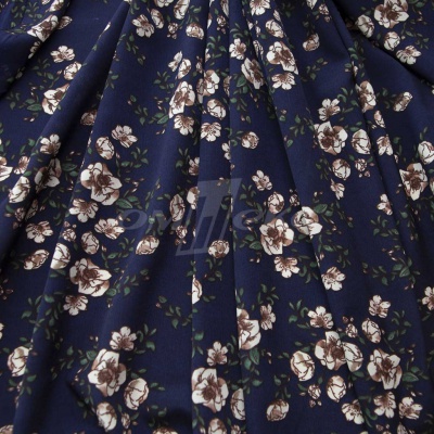 Плательная ткань "Фламенко" 3.2, 80 гр/м2, шир.150 см, принт растительный - купить в Ставрополе. Цена 239.03 руб.