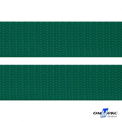 Зелёный- цв.876 -Текстильная лента-стропа 550 гр/м2 ,100% пэ шир.20 мм (боб.50+/-1 м) - купить в Ставрополе. Цена: 318.85 руб.