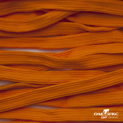 Шнур плетеный (плоский) d-12 мм, (уп.90+/-1м), 100% полиэстер, цв.267 - оранжевый - купить в Ставрополе. Цена: 8.62 руб.