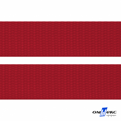 Красный- цв.171 -Текстильная лента-стропа 550 гр/м2 ,100% пэ шир.25 мм (боб.50+/-1 м) - купить в Ставрополе. Цена: 405.80 руб.