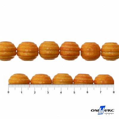 0309-Бусины деревянные "ОмТекс", 16 мм, упак.50+/-3шт, цв.003-оранжевый - купить в Ставрополе. Цена: 62.22 руб.