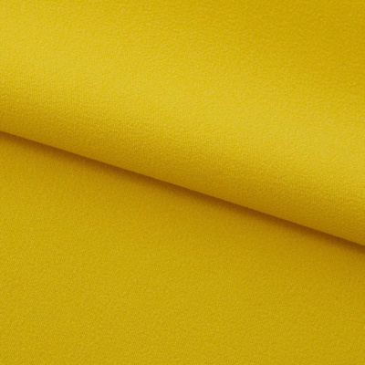 Креп стрейч Амузен 14-0756, 85 гр/м2, шир.150см, цвет жёлтый - купить в Ставрополе. Цена 194.07 руб.