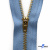 Молнии джинсовые металл т-4, 18 см латунь (YG), цв.-деним (231) - купить в Ставрополе. Цена: 21.57 руб.