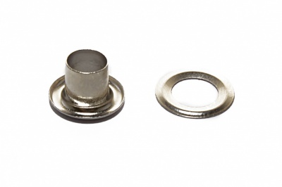 Люверсы металлические "ОмТекс", блочка/кольцо, (4 мм) - цв.никель - купить в Ставрополе. Цена: 0.24 руб.