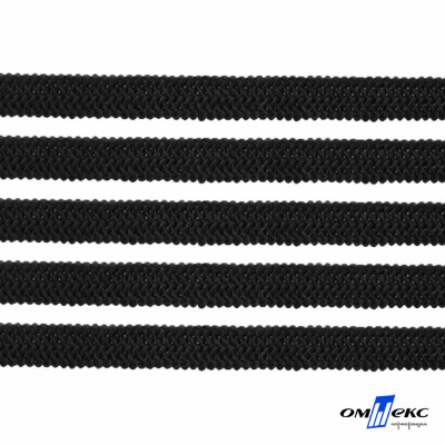 Лента эластичная вязанная (резинка) 4 мм (200+/-1 м) 400 гр/м2 черная бобина "ОМТЕКС" - купить в Ставрополе. Цена: 1.78 руб.