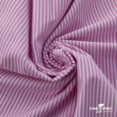 Ткань сорочечная Полоска Кенди, 115 г/м2, 58% пэ,42% хл, шир.150 см, цв.1-розовый, (арт.110) - купить в Ставрополе. Цена 306.69 руб.