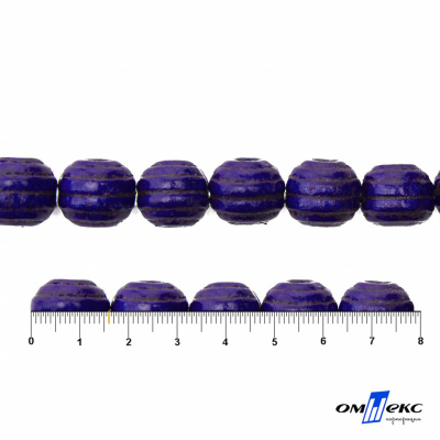 0309-Бусины деревянные "ОмТекс", 16 мм, упак.50+/-3шт, цв.018-фиолет - купить в Ставрополе. Цена: 62.22 руб.